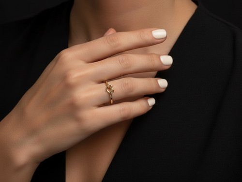 انگشتر مینیمال قلب فری سایز